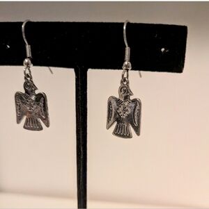 Silver Colored Firebird Earrings